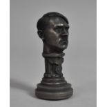 A Reproduction Nazi Seal in the Form of Hitler's Head, 8cm high