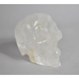 A Modern Carved Rock Crystal Skull, 10cm high