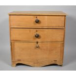 A Pine Two Drawer Chest with Pull Down Base Cabinet, 76cm wide