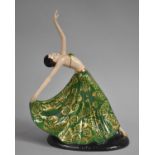 A Coalport Art Deco Series Limited Edition Figure, The Dancer no.114/2000