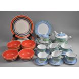 A Part Set of Wedgwood Home Pattern Teawares together with a Part Set of Dinnerwares