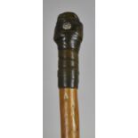 A Vintage Leather Handled Poachers Stick, C.1930, 88cm Long