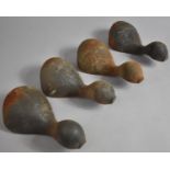 A Set of Four Cast Iron Cabriole Bath Feet