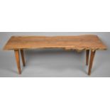 A Handmade Rustic Elm Topped Coffee Table, 118cm long