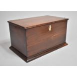 A 19th Century Mahogany Box with Diamond Escutcheon, 23.5x14x13cms High