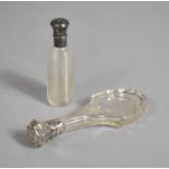 Two Small Silver Mounted Glass Scent Bottles