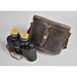 A Vintage Leather Cased Pair of Binolux Zoom Binocular, 16x35