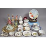 A Collection of Various Decorated Plates, Figural Ornaments etc