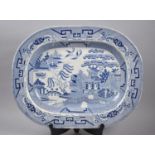 An Early 20th Century Willow Pattern Meat Plate