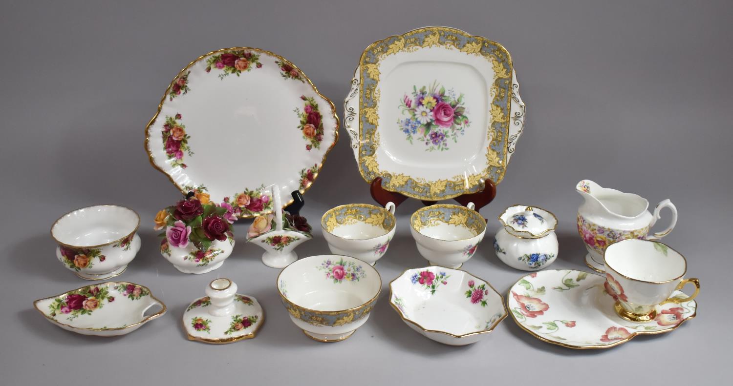 A Collection of Various Royal Albert to include Six Pieces of Old Country Roses to include Cake