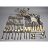 A Collection of Various Silver Plated Flatware to include Forks Spoons, Bone Handled and Other