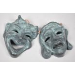 A Pair of Reproduction Cast Devil Masks, 11cm high