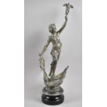 A French Spelter Figure Representing Navy, 46cm high