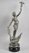 A French Spelter Figure Representing Navy, 46cm high