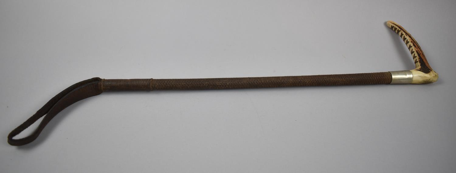 A Vintage Child's or Ladies Bone Handled Riding Crop, 57cm Long