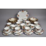 A Rosina Pattern Tea Set to comprise Cups, Saucers Side Plates, Milk Jug, Sugar Bowl together with