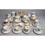 A Collection of Various Teacups and Saucers to include Royal Albert, Royal Doulton, Together with