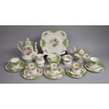 A Collection of Paragon Rockingham Pattern Coffee Wares to comprise Coffee Pot, Cans, Saucers,