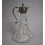 A Mid 20th Century Silver Plate Mounted Claret Jug with Mask Head Pourer, 30cm high