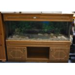 A Mid 20th Century Fitted Rectangular Fish Tank, 127cm Long