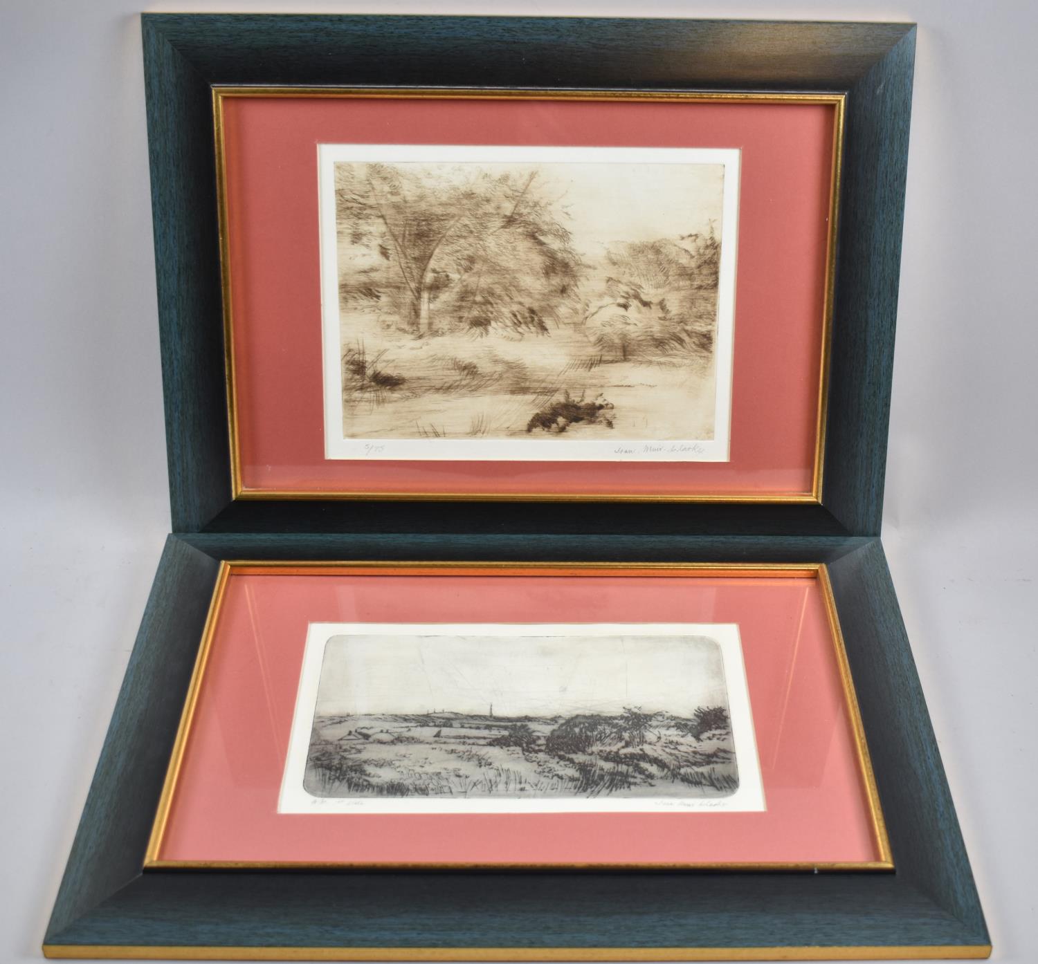 Two Framed Prints After Jean Muir Clarke, 25x15cm