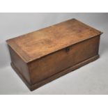 A 19th Century Lift Top Blanket Box for Restoration, 89cm wide, with Inner Candle Box