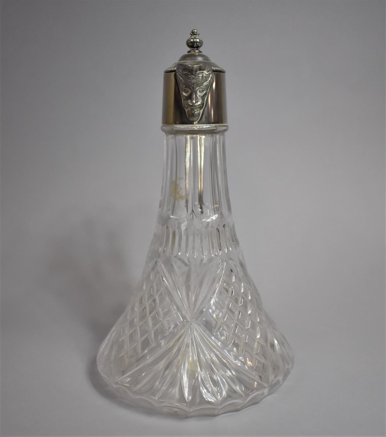 A Mid 20th Century Silver Plate Mounted Claret Jug with Mask Head Pourer, 30cm high - Bild 2 aus 3