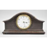 An Edwardian Oak Cased Mantel Clock the Dial Inscribed for Russells of Liverpool, Movement