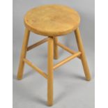 A Small Circular Seated Stool, 30cm Diameter