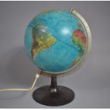 A Mid 20th Century Danish Illuminated Globe or Nightlight, 37cm high