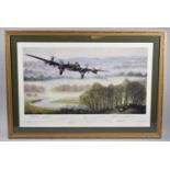 A Framed Signed Limited Edition WWII Print After Bill Perring, "Lancaster!", Signed by Various