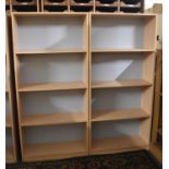 A Pair of Modern Four Shelf Open Bookcases, 78cm Wide