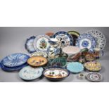 A Collection of Mainly Continental Ceramics to Include Plates, Jugs, Bowls, Vases etc