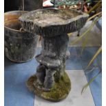 A Reconstituted Garden Stone Bird Bath