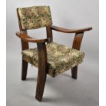 A Mid 20th Century Tapestry Seated and Backed Oak Framed Armchair