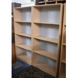 A Pair of Modern Four Shelf Open Bookcases, 78cm Wide