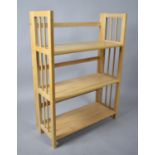 A Modern Folding Three Shelf Display or Bookcase, 70cm Wide