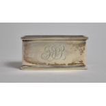 A Rectangular Silver Napkin Ring, Monogrammed JJP, 5.5cm Long