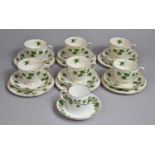 A Colclough Ivy Pattern Tea Set together with a Crown Staffordshire Coffee Can and Saucer