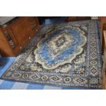 A Partnered Woollen Carpet Square on Blue Ground, to Match Lot 479, 275x198cm