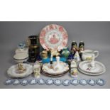 A Collection of Mainly Continental Ceramics, Jasperware Plaques etc