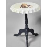 A Late 20th Century Novelty Tripod Table the Top in the Form of a Beer Bottle Cap Decorated with