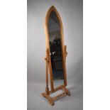 A Modern Pine Framed Cheval Dressing Mirror