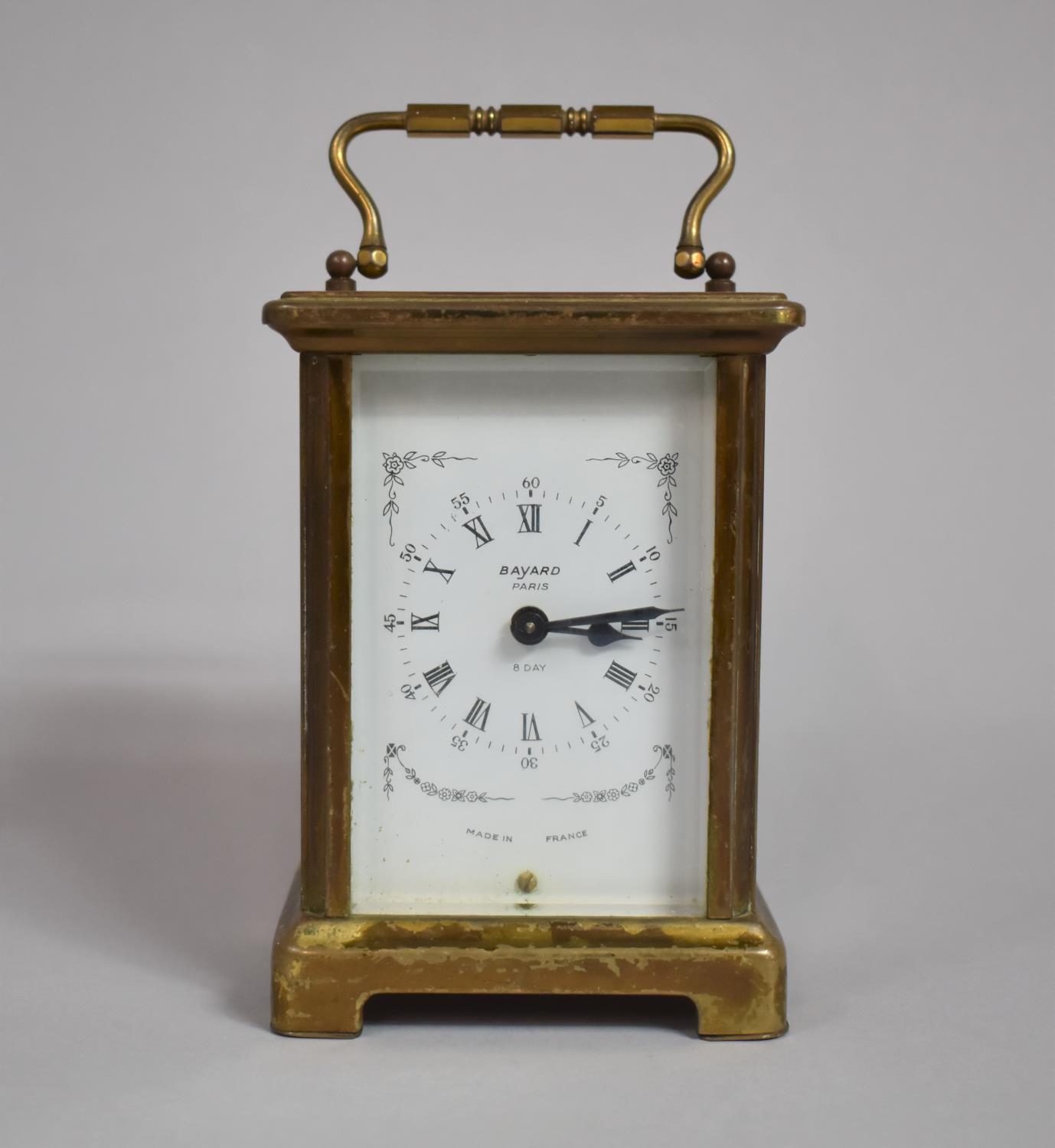 A Small Mid 20th Century French Brass Carriage Clock by Duverdey & Bloquel, Movement Working