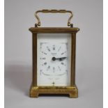 A Small Mid 20th Century French Brass Carriage Clock by Duverdey & Bloquel, Movement Working