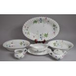 Seven Pieces of Haviland Limoges to comprise Sugar Bowl, Jug, Oval Shallow Platter, Two Serving