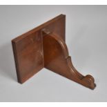 A Mid 20th Century Rectangular Topped Mahogany Bracket Clock Shelf, 31cm wide