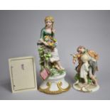 Two Capodimonte Figural Ornaments