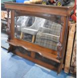 An Edwardian Mahogany Sideboard Mirror, Now Used as Overmantle, 114cm wide