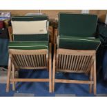 A Pair of Modern Folding Garden Armchairs by Bespoke